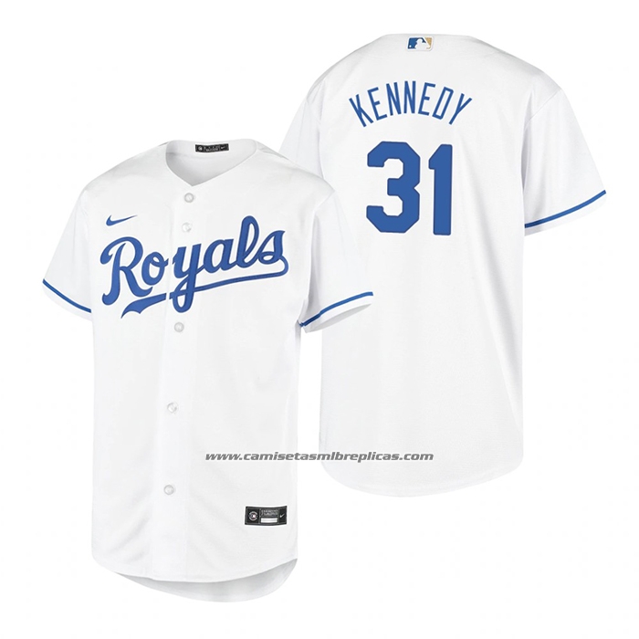 Camiseta Beisbol Nino Kansas City Royals Ian Kennedy Replica Primera Blanco